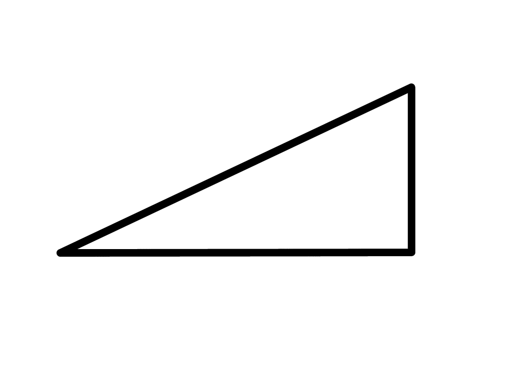 勾配を表した三角形